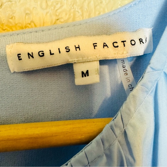 English Factory Mixed Media Ruffle Detail Dress Size Medium - Picture 8 of 10